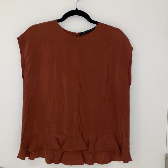 Zara Tops Burnt Orange Zara Top Poshmark